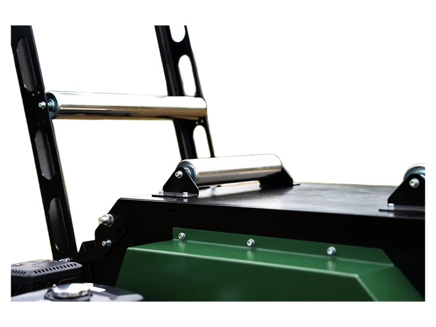 Folding fence and return rollers